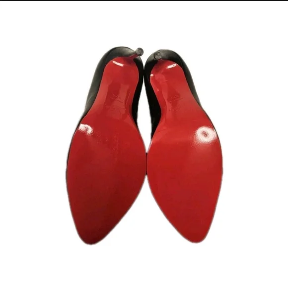 Christian Louboutin Size 37.5 EU 7.5B US Black Nappa French Tutu 100MM Booties - Picture 7 of 10
